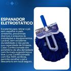 Espanador Eletrostático Cabo Curto Azul Lavável Bralimpia