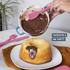 Espátula  De Silicone Duplo Reta Pão Duro Pequena Rosa - Oikos