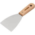 Espátula Aço Inox Lisa 3.1/8" - 79 Mm Cabo De Madeira - Vonder