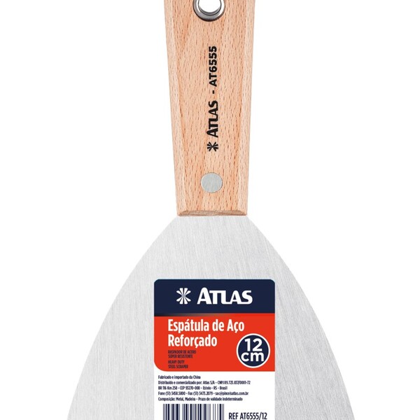 Espátula Aço Reforçado At6555/12 12cm Atlas