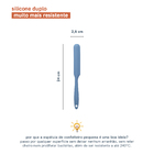 Espátula De Confeiteiro De Silicone Duplo Pequena Azul - Oikos