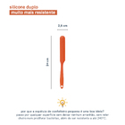 Espátula De Confeiteiro De Silicone Duplo Pequena Laranja - O