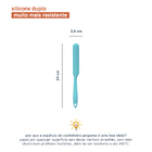 Espátula De Confeiteiro De Silicone Duplo Pequena Verde - Oik