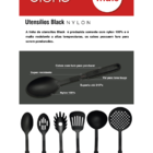 Espátula De Nylon Vazada 31,5cm Preta Biona Oxford