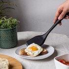 Espátula de Silicone Duplo Lisa Preto Oikos