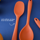 Espátula De Silicone Duplo Redonda - Oikos Laranja U