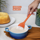 Espátula De Silicone Duplo Redonda - Oikos Laranja U