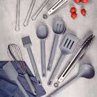 Espátula De Silicone Moldê Cinza Com Cabo De Aço Inox Tramont