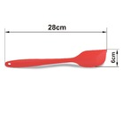 Espatula De Silicone Reta Vermelha 28cm