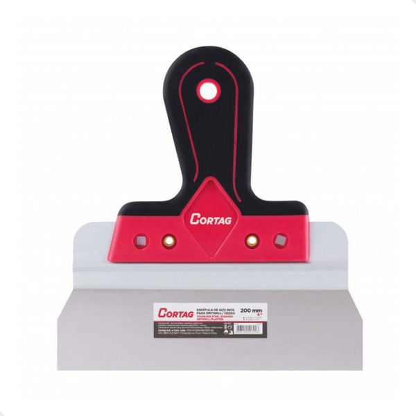 Espatula Drywall Acabamento Gesso Aço Inox 200mm