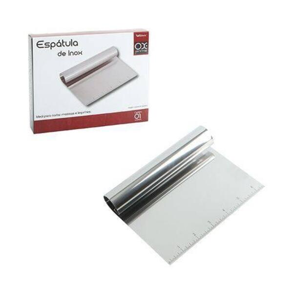 Espátula Em Inox Prática Raspador De Massa Com Cabo Tubular