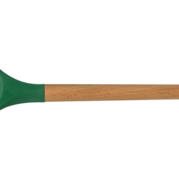 Espatula Live Em Silicone Verde Com Cabo Em Madeira Tramontina