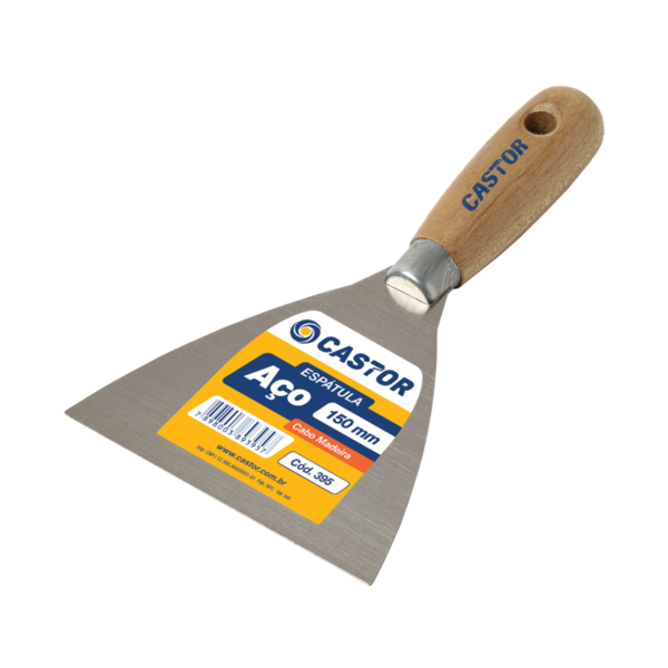 Espátula Multiuso De Aço 150mm Cabo Madeira - Série 390 - Cas