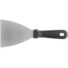 Espátula Raspadora Preta 23x10cm Chapa Lanche Aço Inox Cozinh