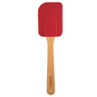 Espátula Reta Pão Duro Silicone E Cabo Bambu Utensílio Cozinh