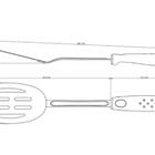 Espatula Utilita Vermelholamina De Aco Inox E Cabo De Polipro