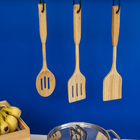 Espátula Vazada De Bambu Oikos 35cm Organica