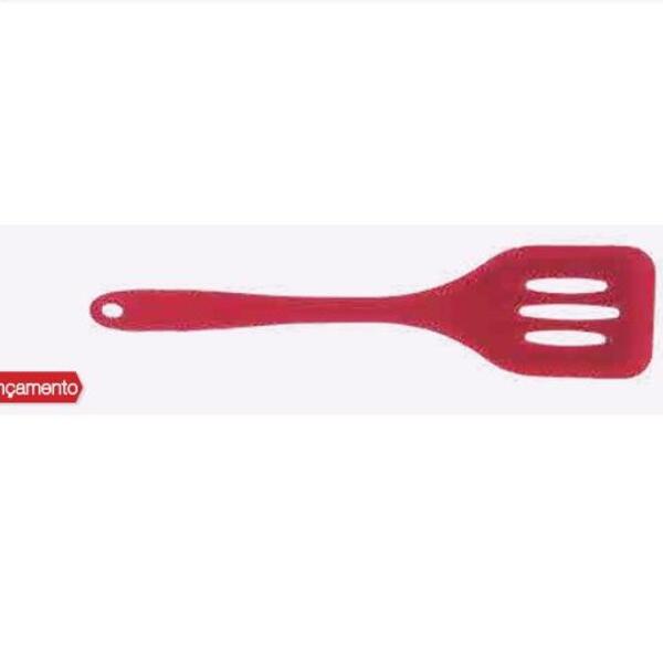 Espátula Vazada De Silicone Vermelha Mimo Style