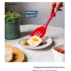 Espátula Vazada De Silicone - Vermelho - Oikos