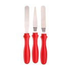 Espátulas Para Confeitar Vermelho 3 Peças