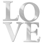 Espelhado  Love 4 Peças Para Decoração De Ambientes