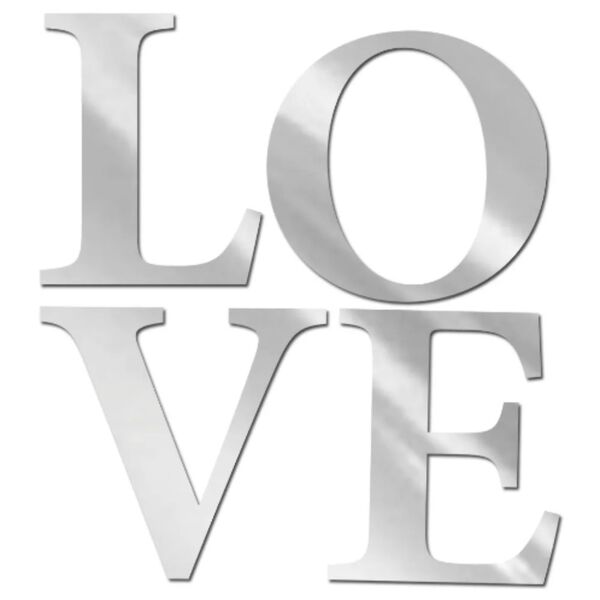 Espelhado  Love 4 Peças Para Decoração De Ambientes