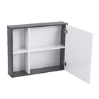 Espelheira para Banheiro 1 Porta 46x563x122cm Luiza Chumbo Fabribam