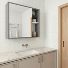 Espelheira para Banheiro 1 Porta 46x563x122cm Luiza Chumbo Fabribam