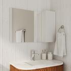 Espelheira para Banheiro 1 Porta 55x80cm Rennes Branca Laca Venturi