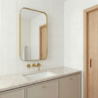 Espelheira para Banheiro 1 Porta 96x56x145cm Lane Dourada Darabas Agardi