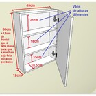 Espelheira 1 Porta Para Banheiro Armário Oculto Aéreo Com Esp