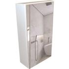 Espelheira 1 Porta Para Banheiro Armário Oculto Aéreo Com Esp