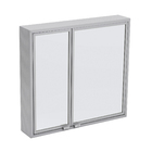 Espelheira para Banheiro 2 Portas 48,5x52,5x9,5cm Linha Retrô Silver Cris Metal