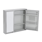 Espelheira para Banheiro 2 Portas 48,5x52,5x9,5cm Linha Retrô Silver Cris Metal