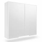 Espelheira para Banheiro 2 Portas 65x75x18cm Jazz Branca Mazzu