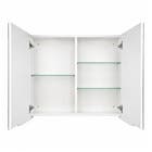 Espelheira para Banheiro 2 Portas 65x75x18cm Jazz Branca Mazzu