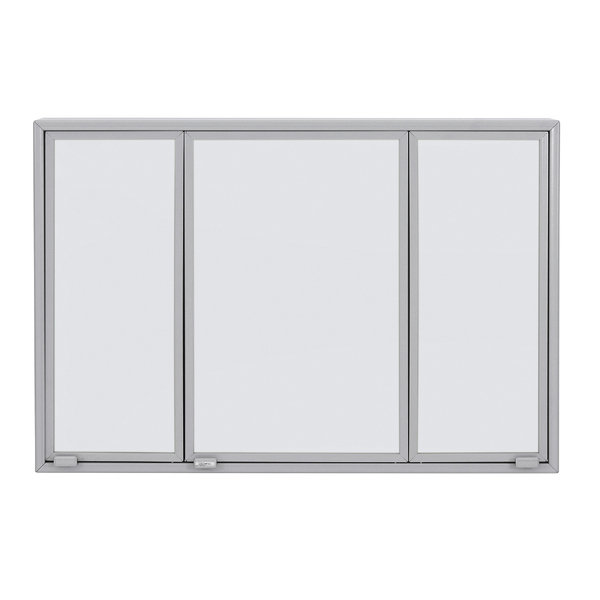 Espelheira para Banheiro 3 Portas 48,5x71x11cm Linha Retrô Silver Cris Metal