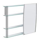 Espelheira para Banheiro 64x80x11,5cm sem Portas Glass Retro Silver Cris Metal