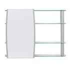 Espelheira para Banheiro 64x80x11,5cm sem Portas Glass Retro Silver Cris Metal