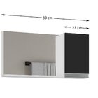Espelheira 80cm Branco Preto
