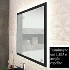 Espelheira 87x75cm Para Banheiro Viso Móveis Bosi Preto