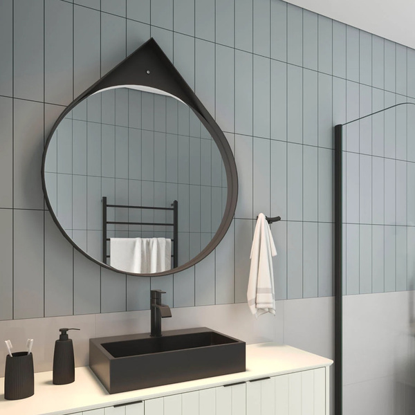 Espelheira para Banheiro 98,7x81,6x6cm sem Portas Cádiz Preta Darabas Agardi