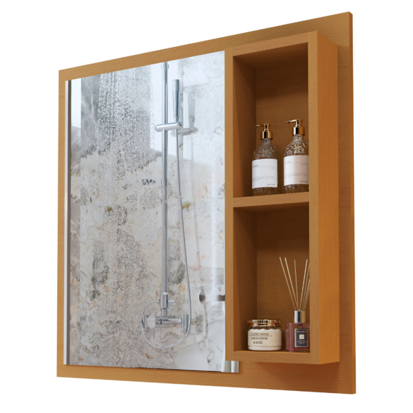 Espelheira Armário Aéreo Suspenso Embutido de Parede para Ban