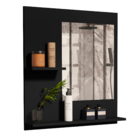 Espelheira Armário Aéreo Suspenso Embutido de Parede para Ban