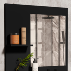 Espelheira Armário Aéreo Suspenso Embutido de Parede para Ban