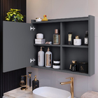 Espelheira Armário Banheiro Suspenso com Espelho 1 Porta Prat