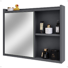 Espelheira Armário Banheiro Suspenso com Espelho 1 Porta Prat