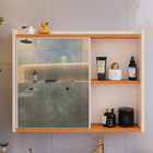 Espelheira Armário Banheiro Suspenso com Espelho 1 Porta Prat