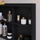 Espelheira Armário De Banheiro 1 Porta Prateleira Espelho Kit