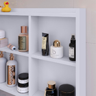 Espelheira Armário De Banheiro 1 Porta Prateleira Espelho Kit